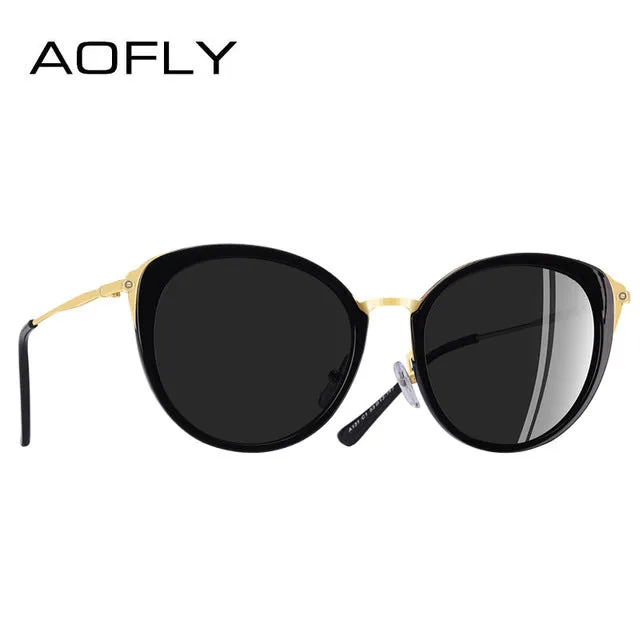AOFLY BRAND DESIGN Polarized Sunglasses Women 2018 Fashion Ladies Cat Eye Sun Glasses Eyewear Gafas De Sol A131
