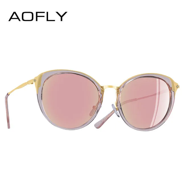 AOFLY BRAND DESIGN Polarized Sunglasses Women 2018 Fashion Ladies Cat Eye Sun Glasses Eyewear Gafas De Sol A131