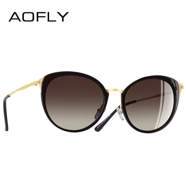 AOFLY BRAND DESIGN Polarized Sunglasses Women 2018 Fashion Ladies Cat Eye Sun Glasses Eyewear Gafas De Sol A131