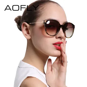 AOFLY With Case Fashion Lady Sun glasses New Polarized Women Sunglasses Vintage Alloy Frame Classic Brand Designer Shades AF7913