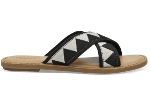 Black Geometric Women's Viv Sandals