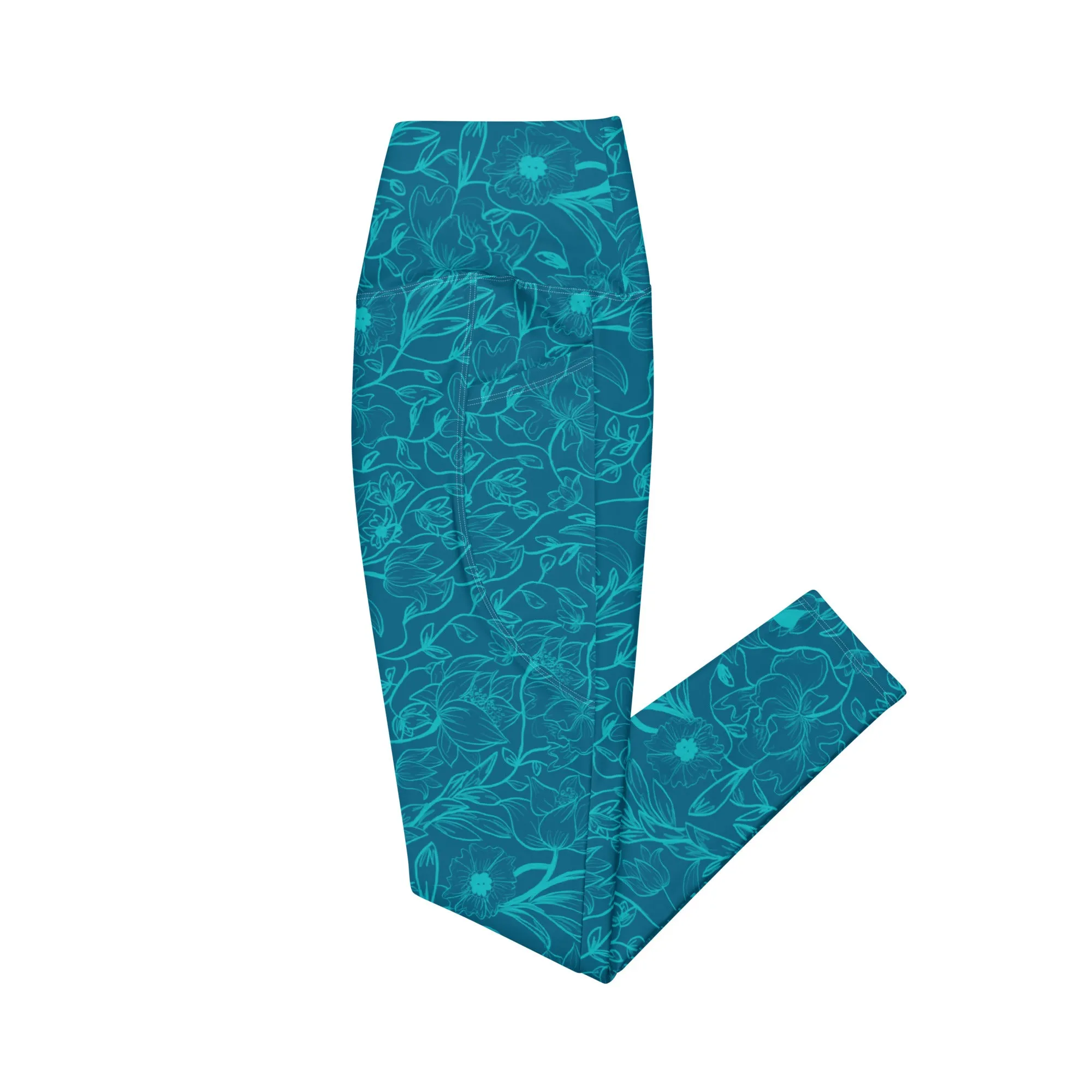 Blue Leggings with pockets. Miami Collection
