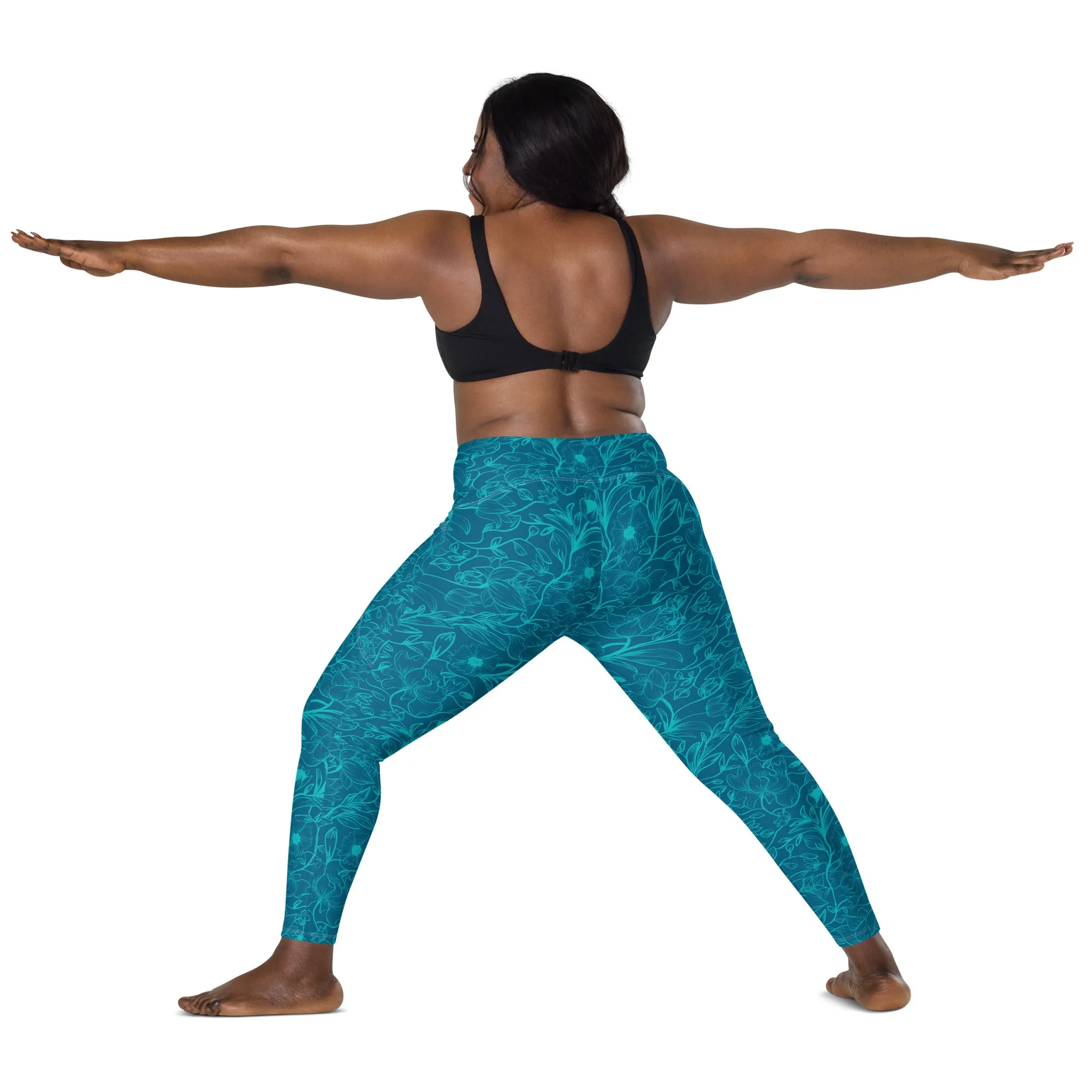 Blue Leggings with pockets. Miami Collection