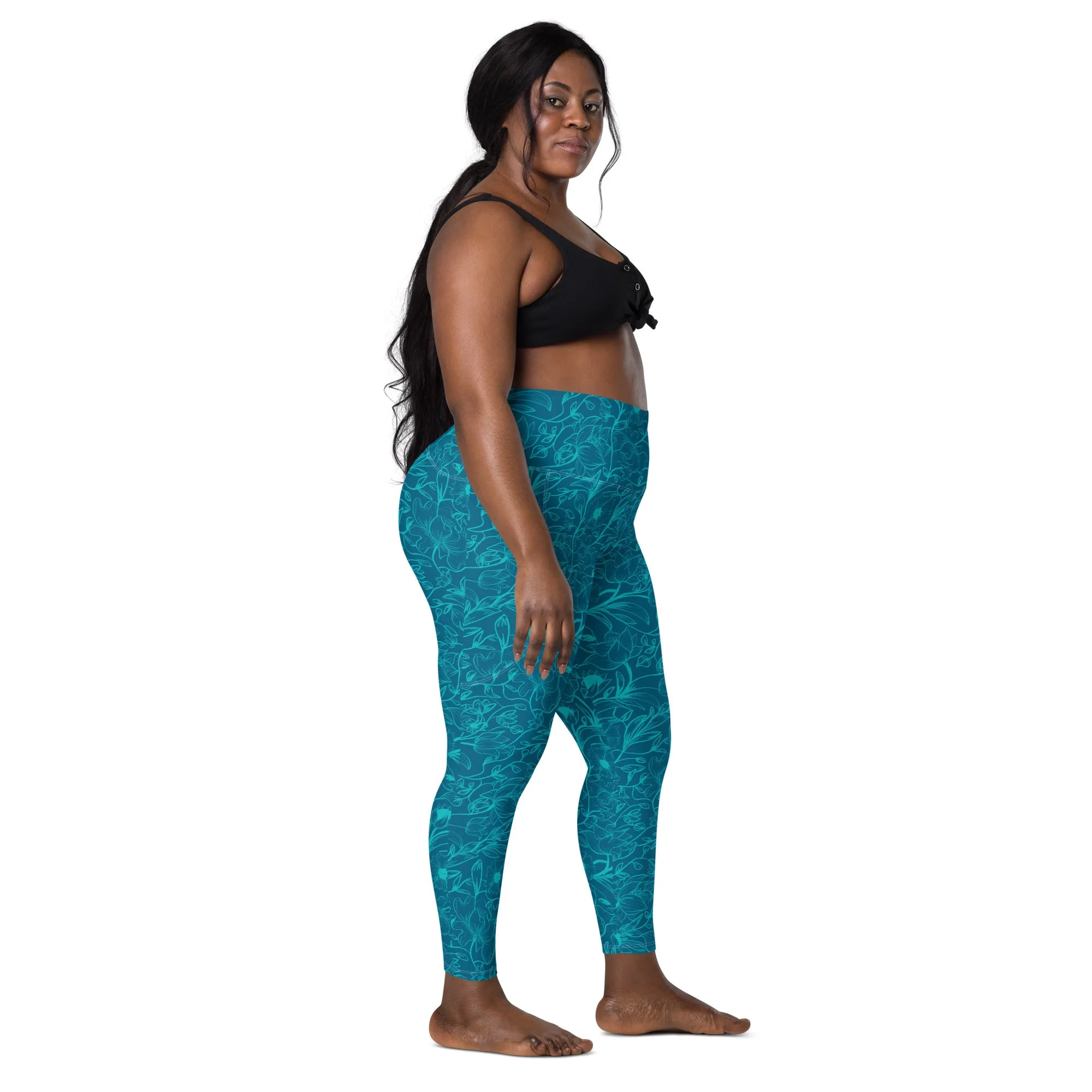 Blue Leggings with pockets. Miami Collection