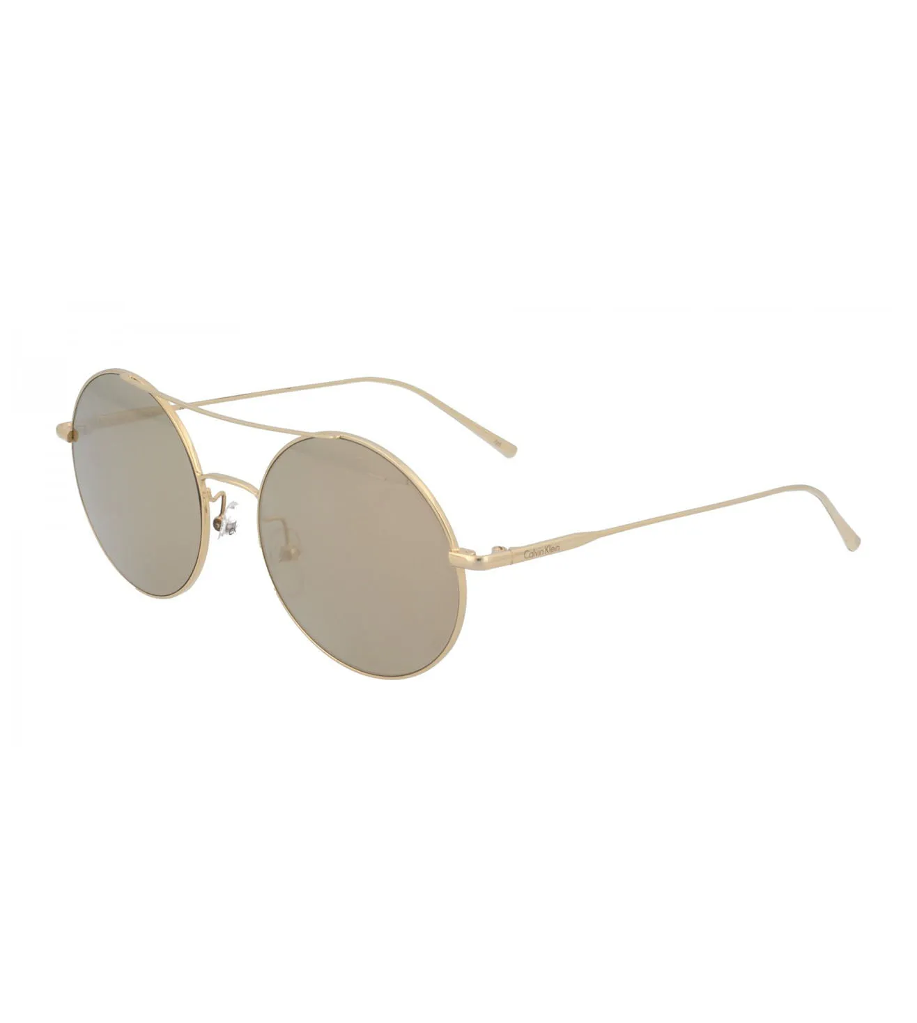Calvin Klein Women's Gold-mirrored Round Sunglasses