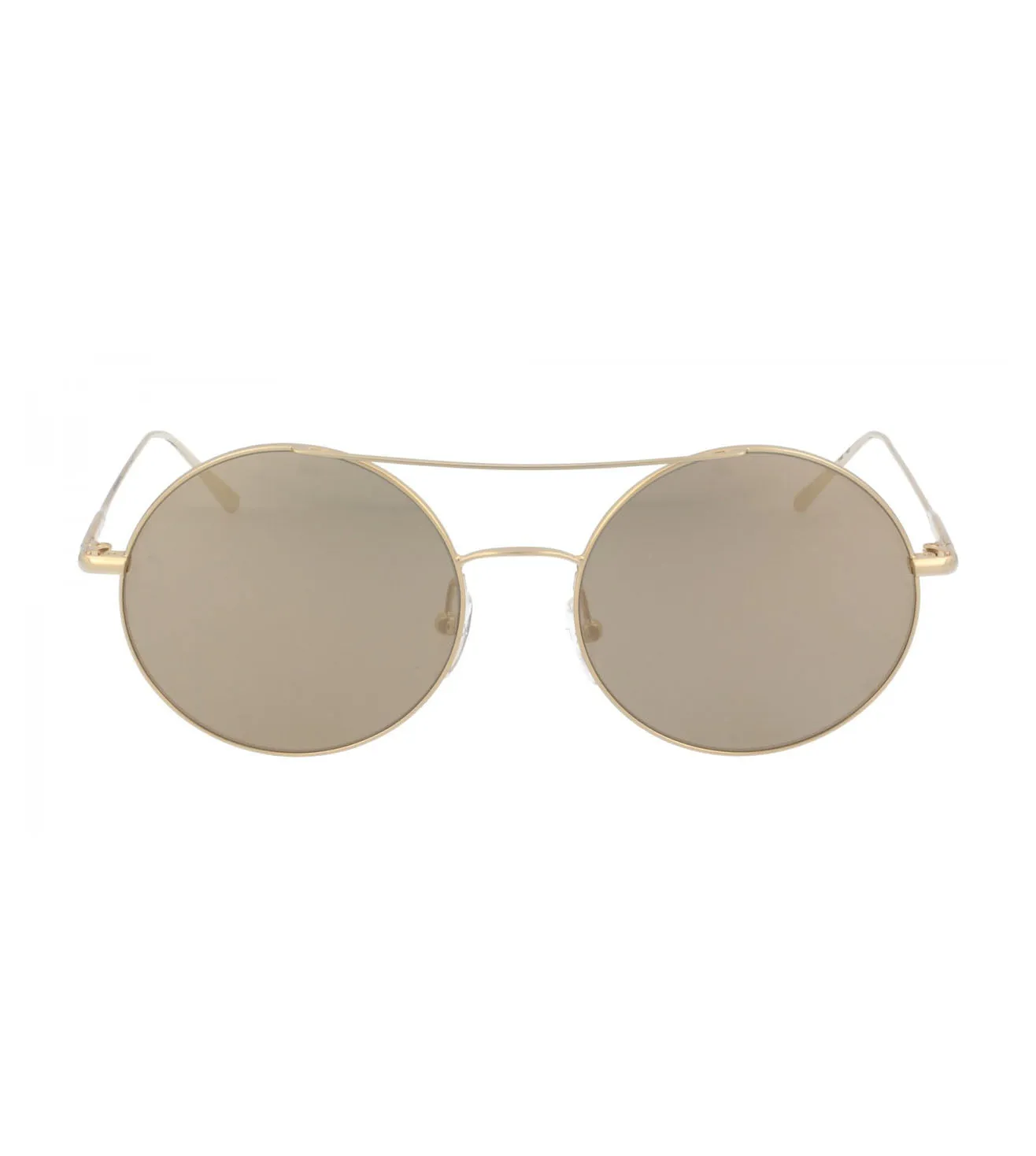Calvin Klein Women's Gold-mirrored Round Sunglasses