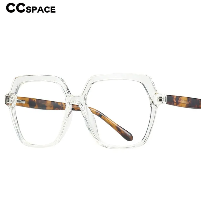 CCspace Unisex Full Rim Polygon Tr 90 Titanium Frame Eyeglasses 49324