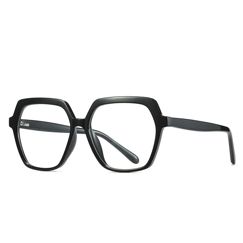 CCspace Unisex Full Rim Polygon Tr 90 Titanium Frame Eyeglasses 49324