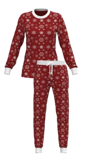Christmas Snowflake Long Sleeve Top and Jogger Pant SET (Women)