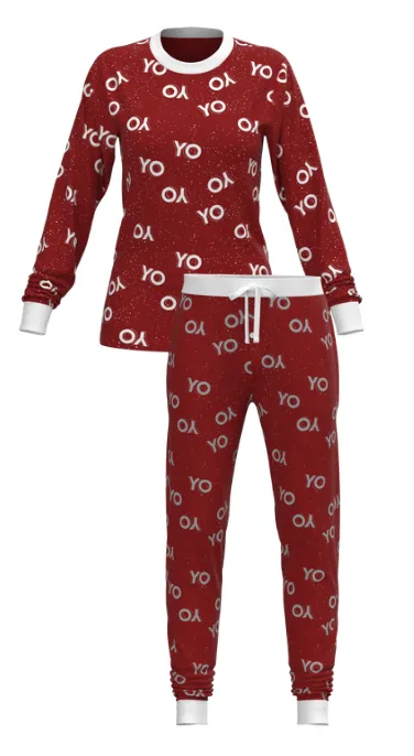 Christmas Yo Yo Yo Long Sleeve Top and Jogger Pant SET (Women)