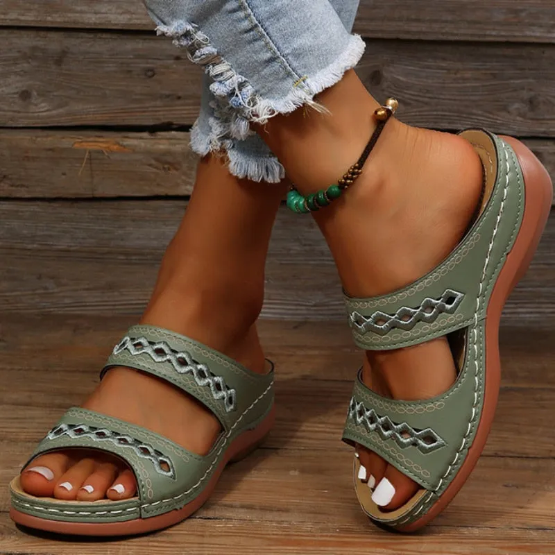 Cleo - Cutout Slide Sandals