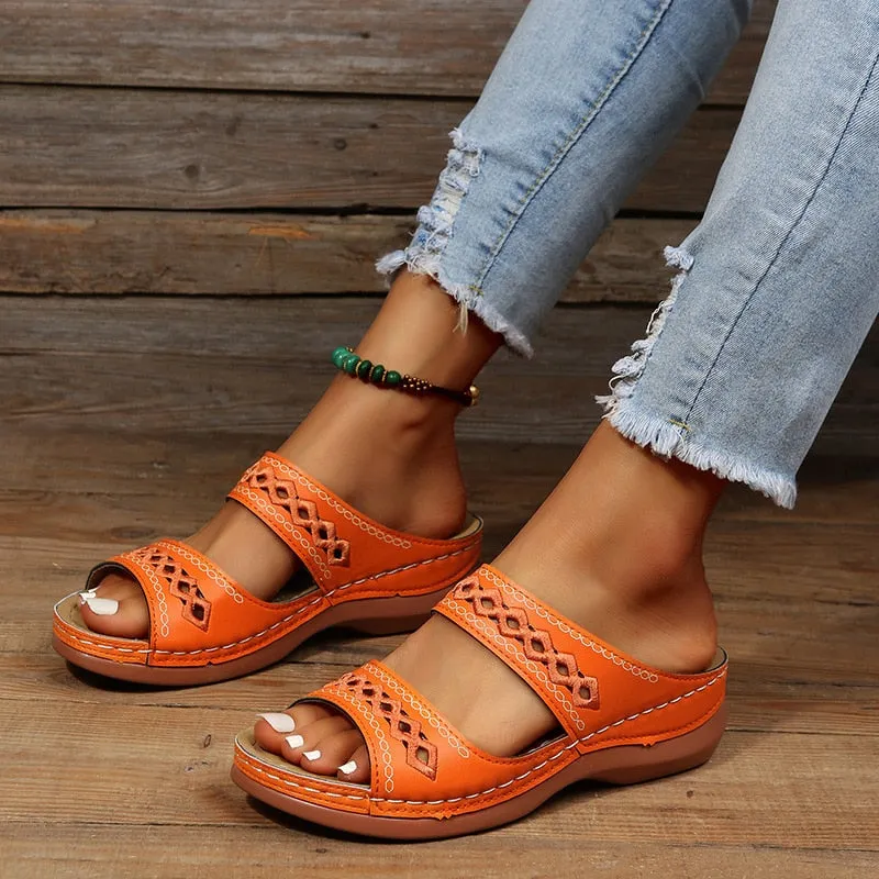 Cleo - Cutout Slide Sandals