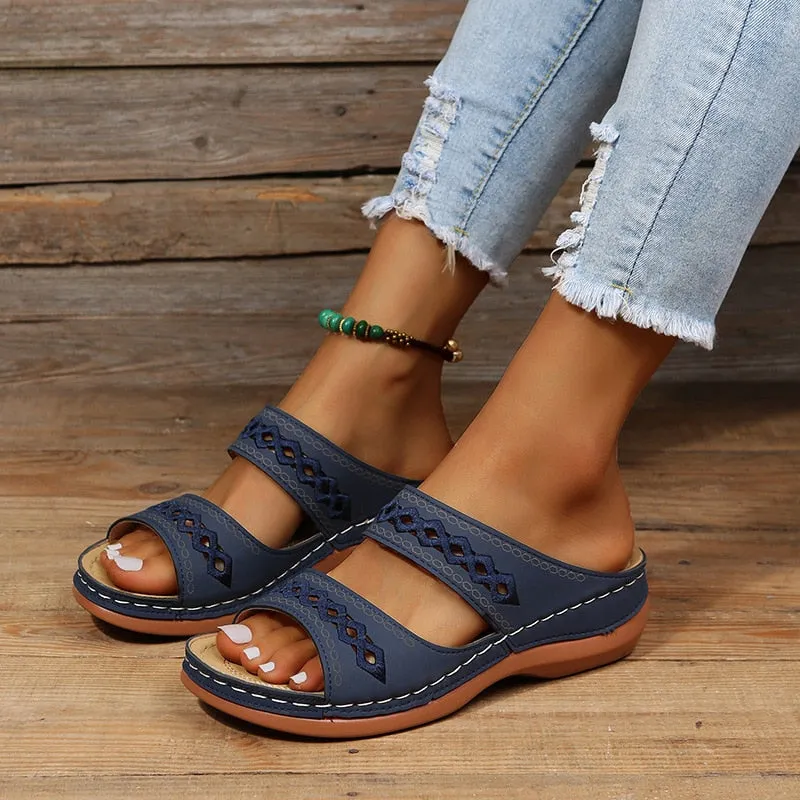 Cleo - Cutout Slide Sandals