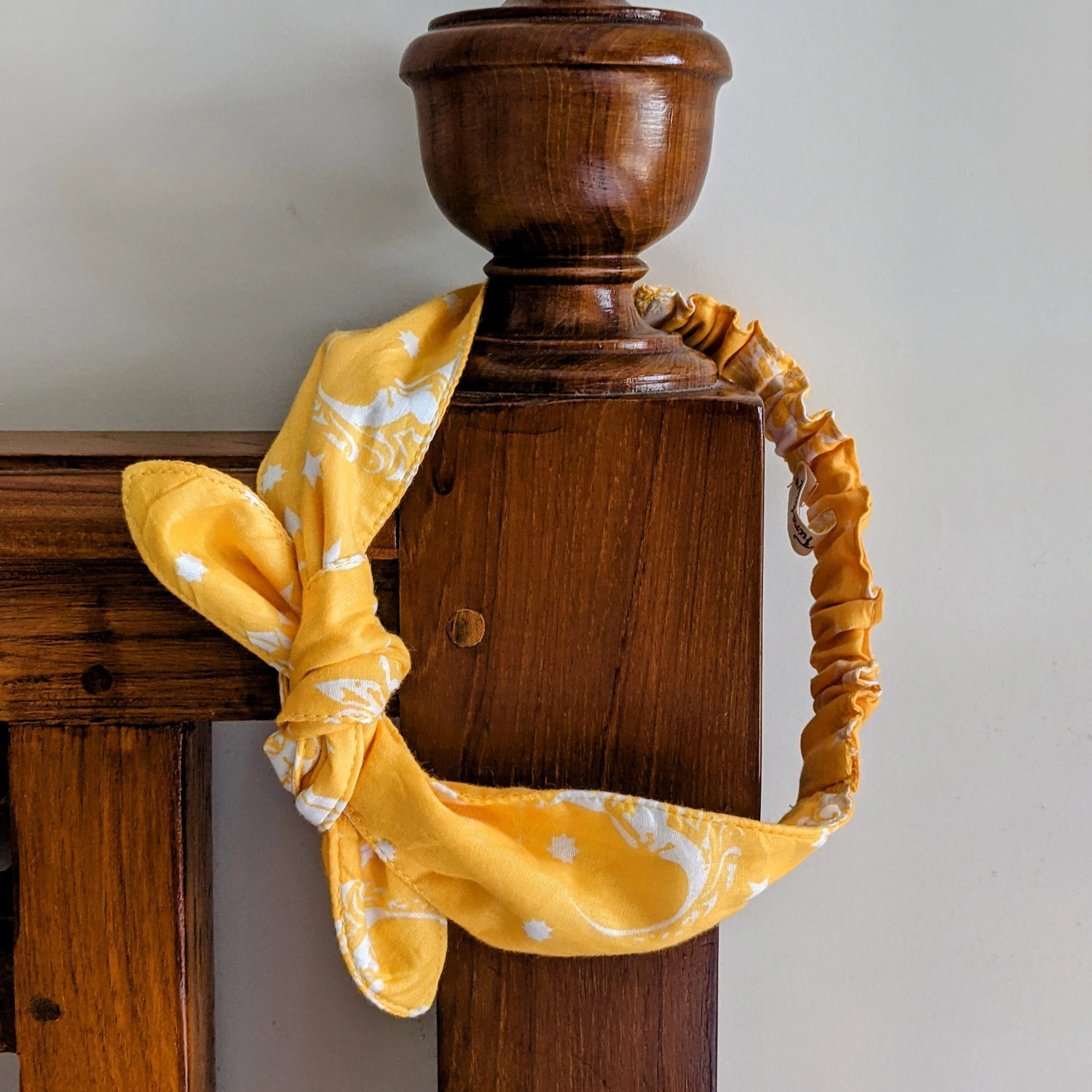 Cotton Malmal (Adjustable) Hairband - Nayantaara Yellow