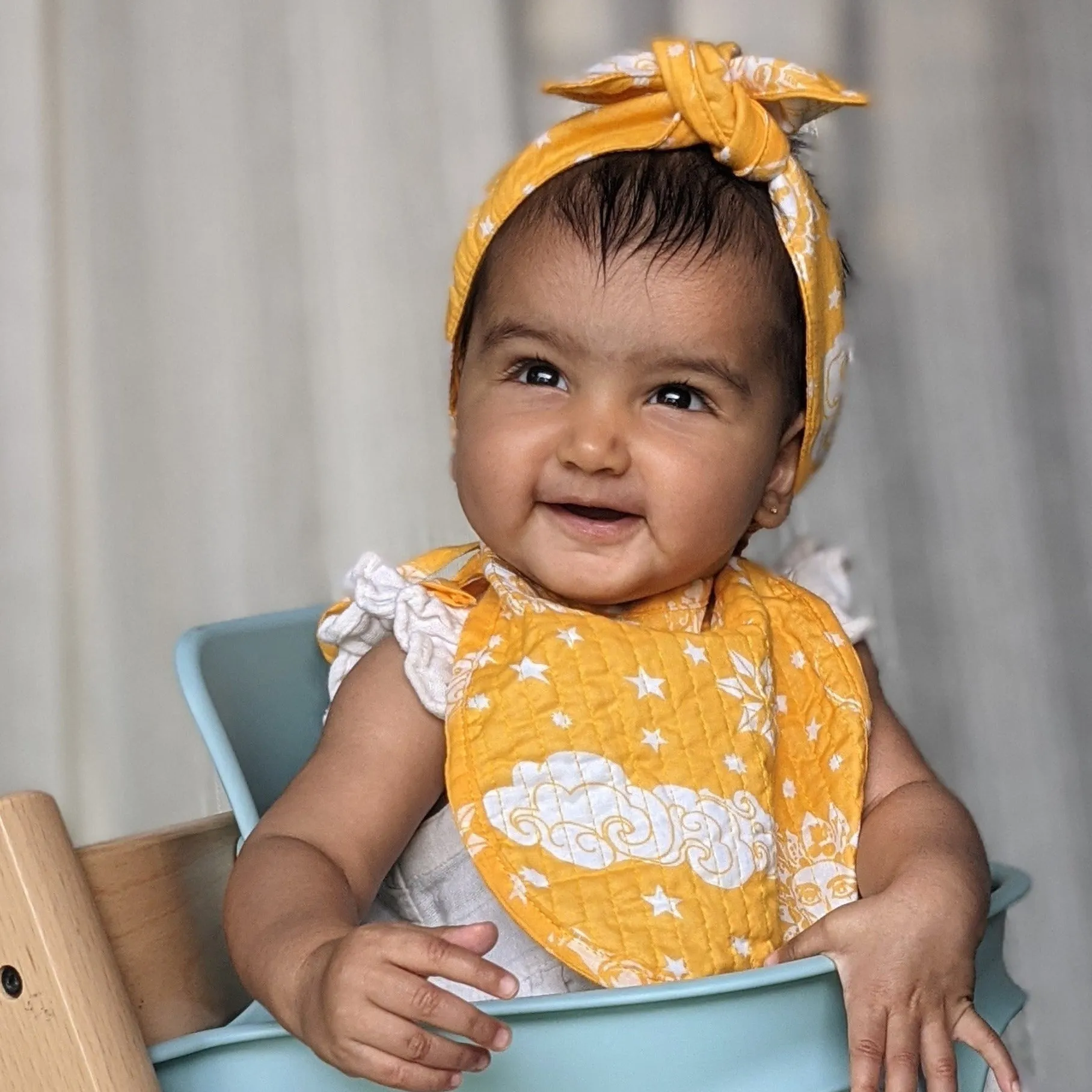 Cotton Malmal (Adjustable) Hairband - Nayantaara Yellow