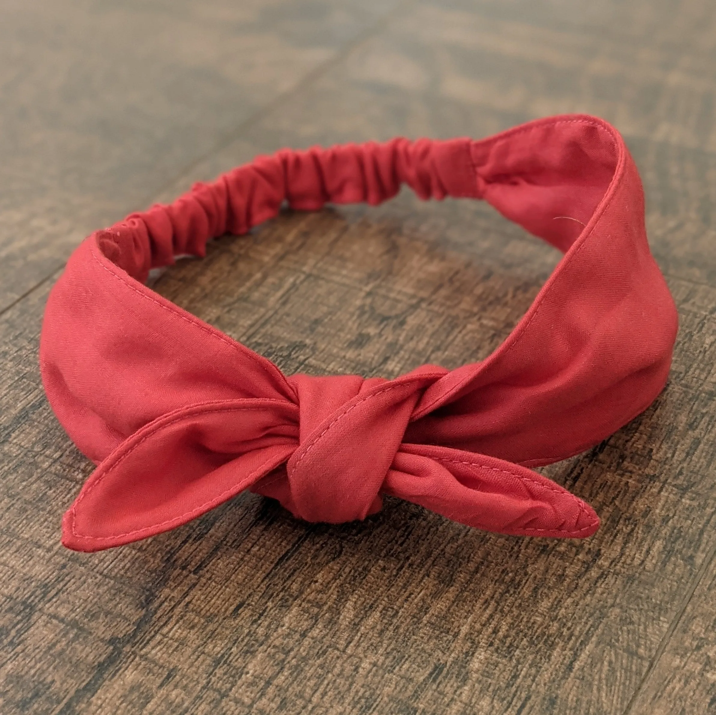 Cotton Malmal (Adjustable) Hairband - Red