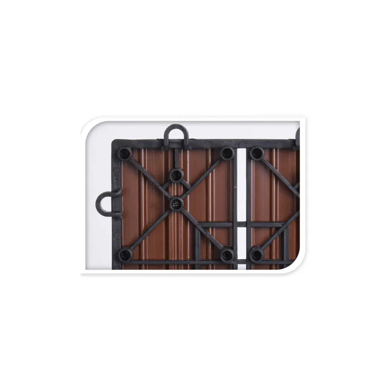 Decking Tile Set (Pack of 6) WPC Brown