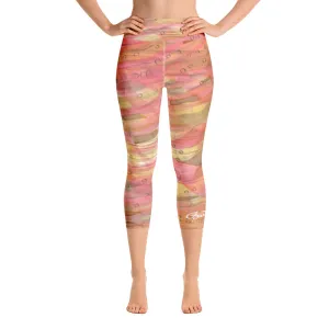 Dreamy Floral Yoga Capri Leggings