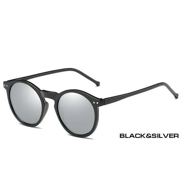 Ellipse Shape Multiple Color Reflective Sunglasses