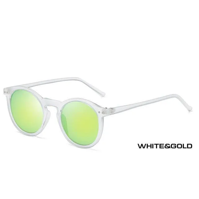 Ellipse Shape Multiple Color Reflective Sunglasses