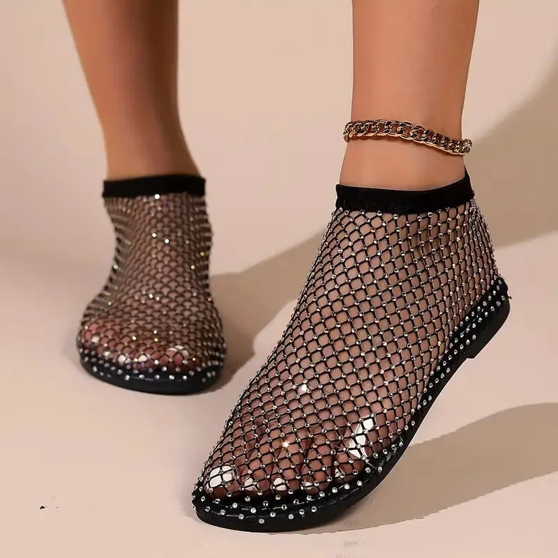 Embellished Rhinestone Pattern Sandals