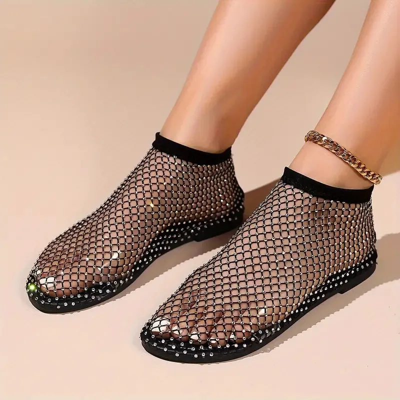 Embellished Rhinestone Pattern Sandals