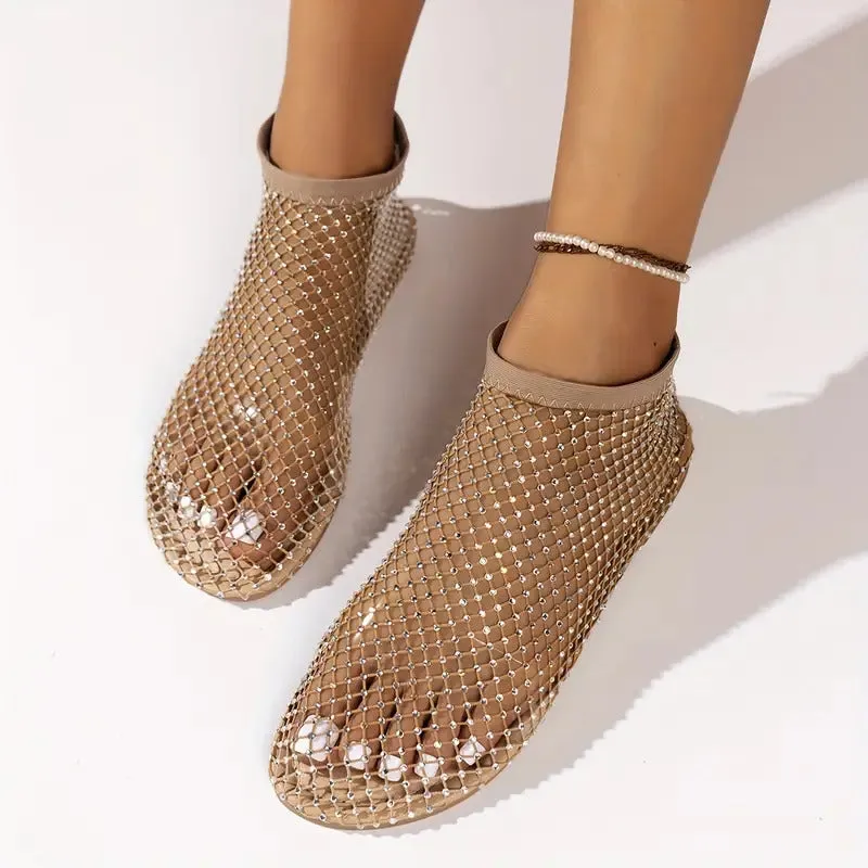 Embellished Rhinestone Pattern Sandals
