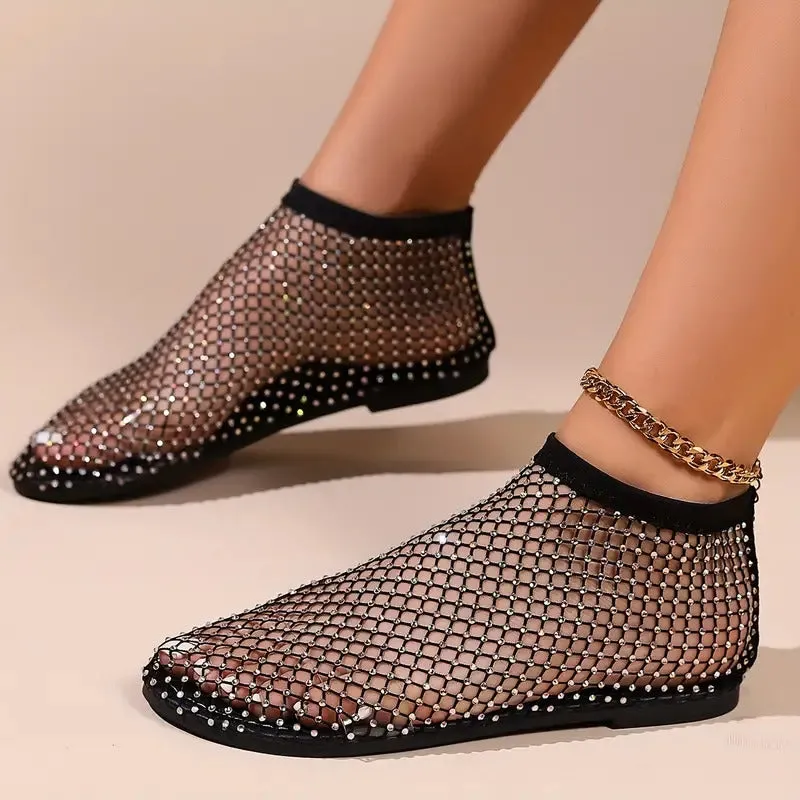 Embellished Rhinestone Pattern Sandals