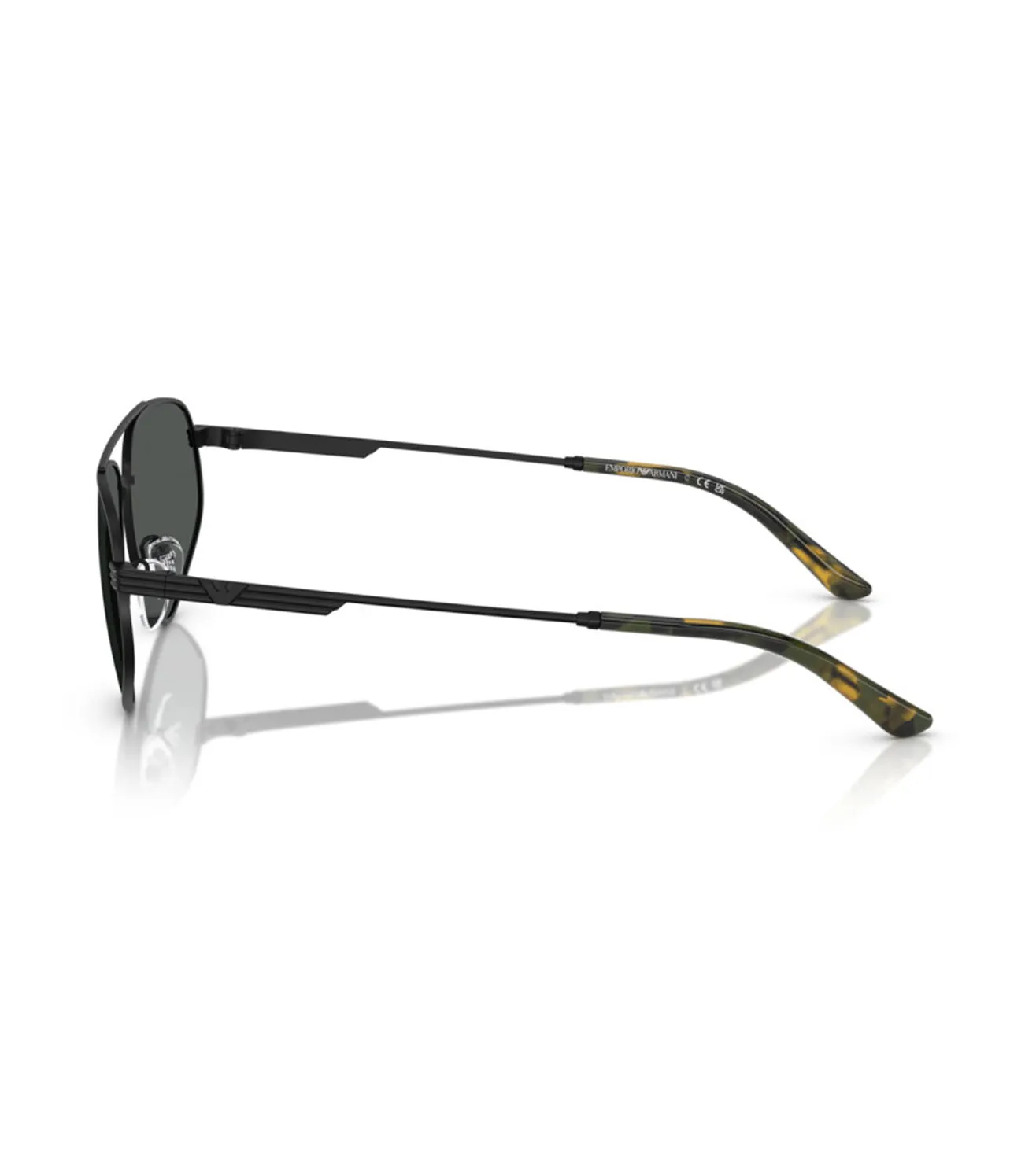 Emporio Armani Men's Dark Grey Aviator Sunglasses