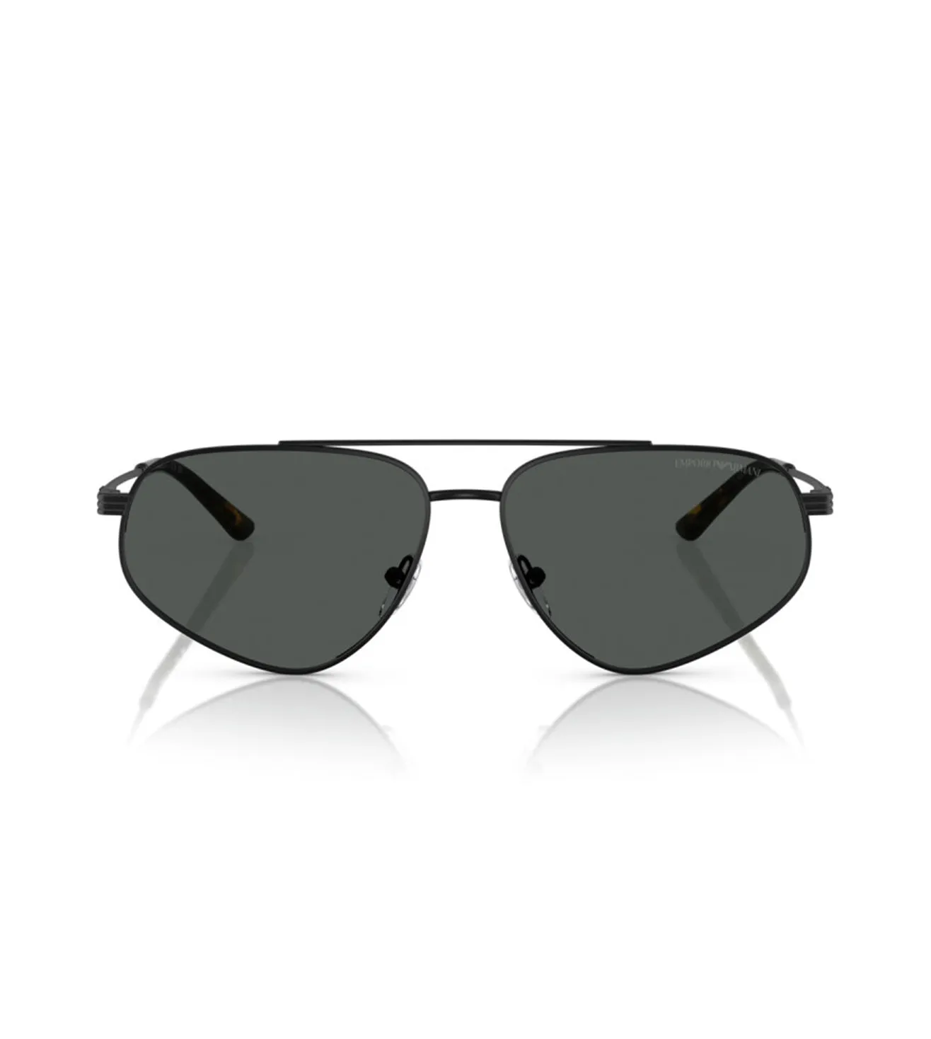 Emporio Armani Men's Dark Grey Aviator Sunglasses