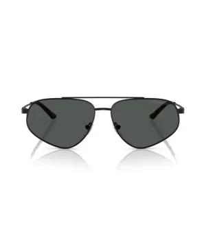 Emporio Armani Men's Dark Grey Aviator Sunglasses