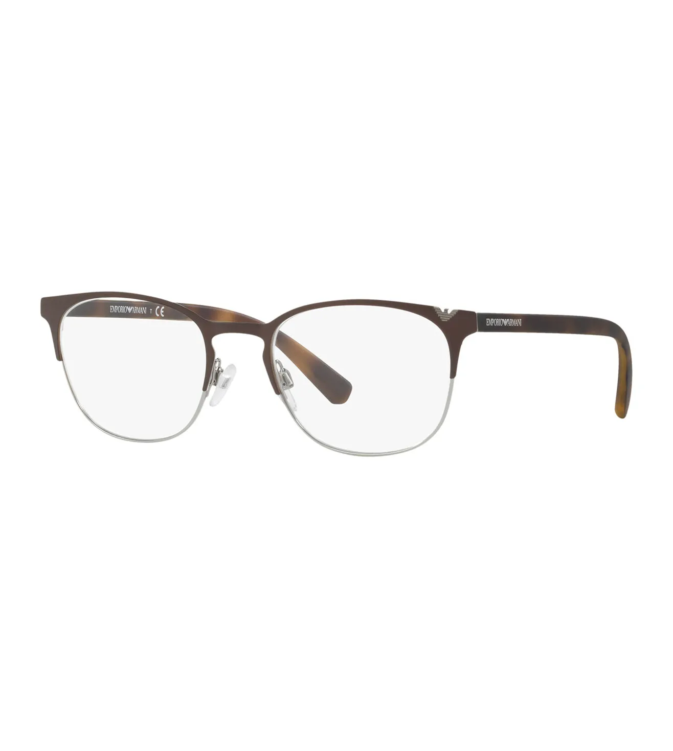Emporio Armani Men's Gunmetal Round Optical Frame