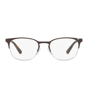 Emporio Armani Men's Gunmetal Round Optical Frame