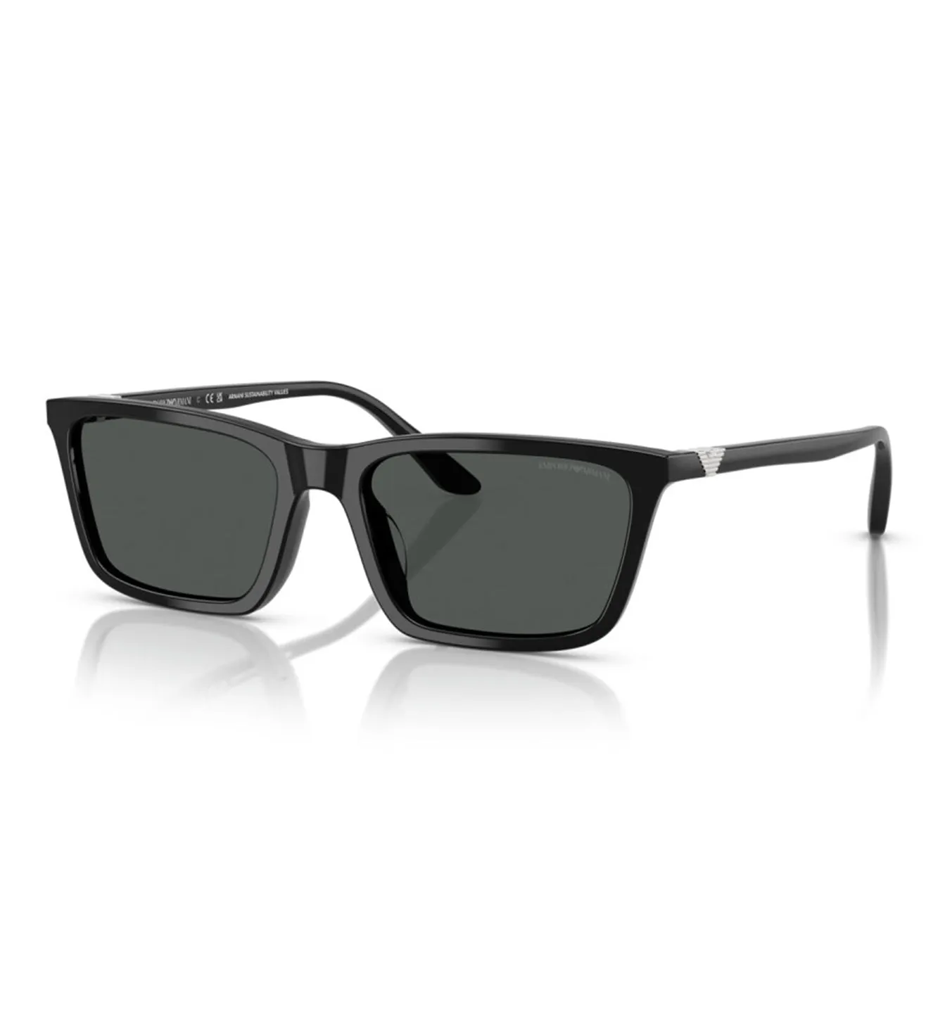 Emporio Armani Women's Dark Grey Square Sunglasses