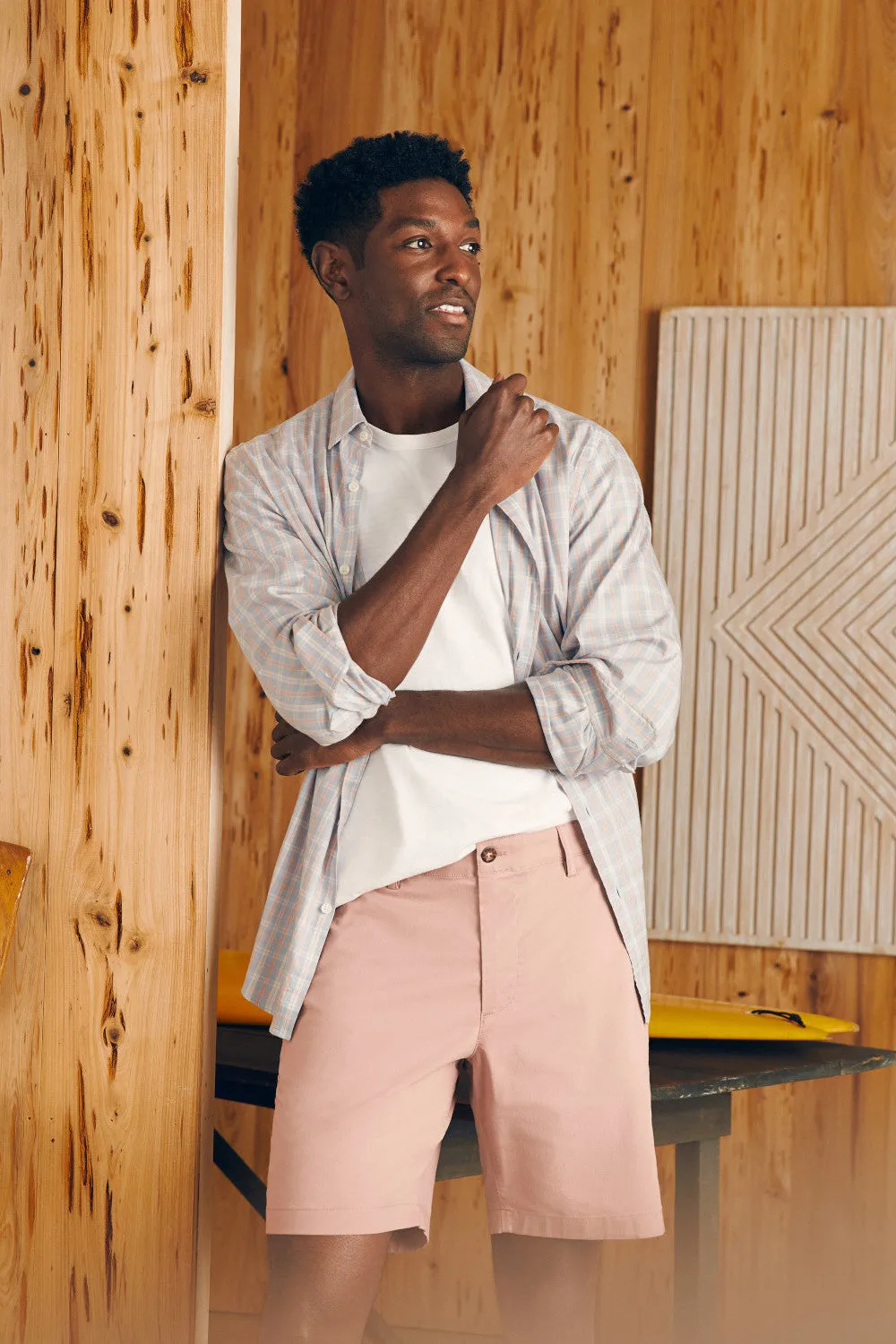 Faherty Movement Chino Short 8" in Spring Quartz