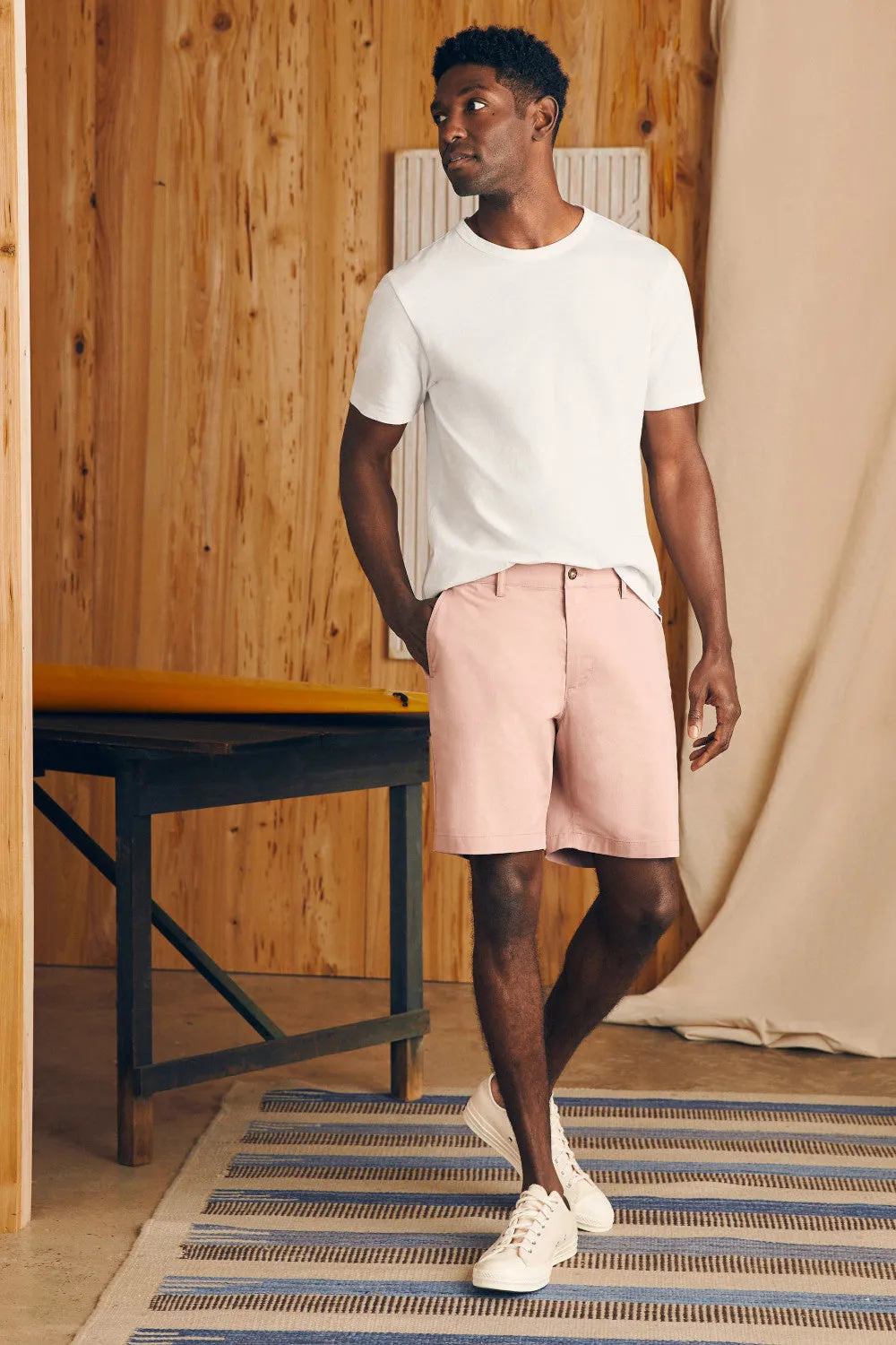 Faherty Movement Chino Short 8" in Spring Quartz