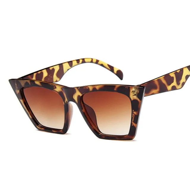 Female Vintage Sunglasses Women Fashion Cat Eye Luxury Sun Glasses Classic Shopping Lady Black Oculos De Sol UV400