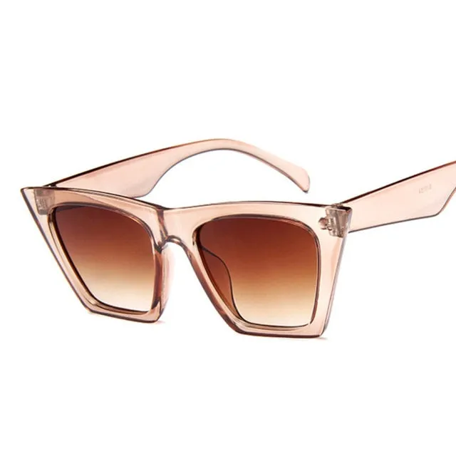 Female Vintage Sunglasses Women Fashion Cat Eye Luxury Sun Glasses Classic Shopping Lady Black Oculos De Sol UV400