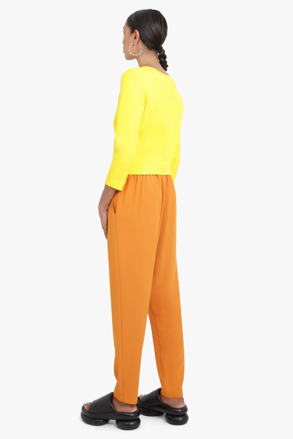 FLUID RELAXED SLIM LEG PANTS ORANGE