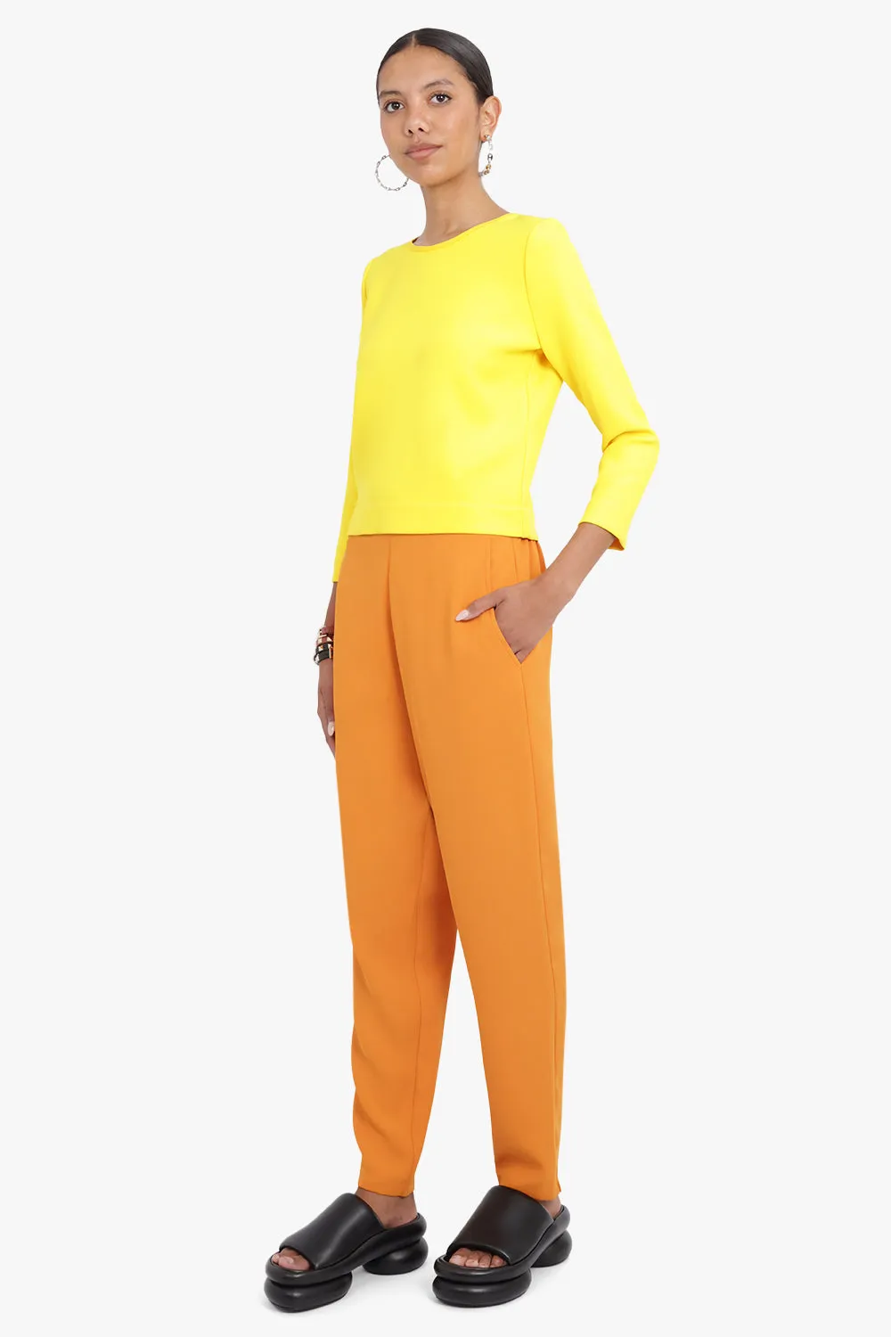 FLUID RELAXED SLIM LEG PANTS ORANGE