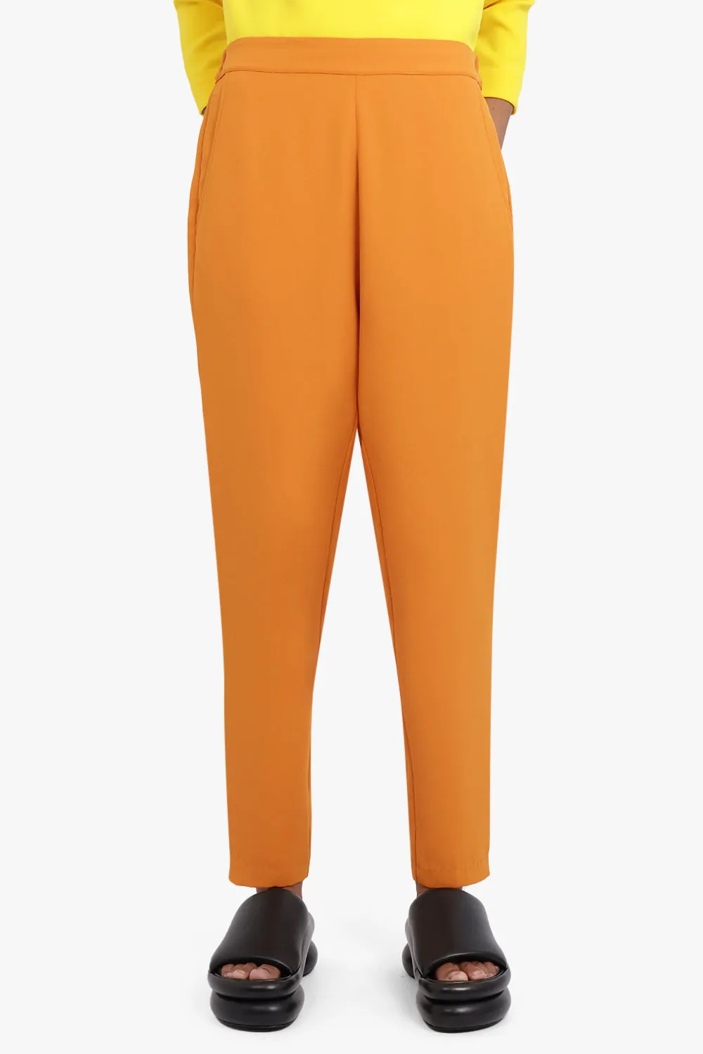 FLUID RELAXED SLIM LEG PANTS ORANGE