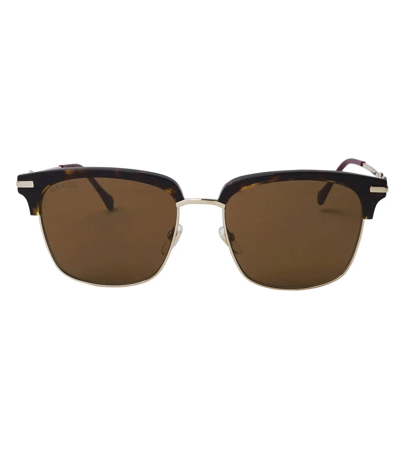 Gucci Men's Brown Rectangular Sunglasses