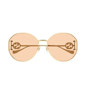 Gucci Women's Pink Round Sunglasses