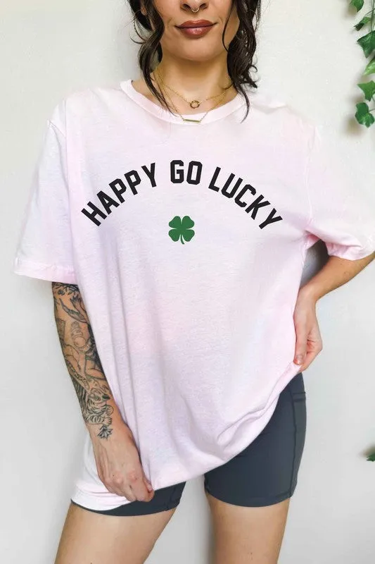 HAPPY GO LUCKY ST PATRICKS OVERSIZED TEE