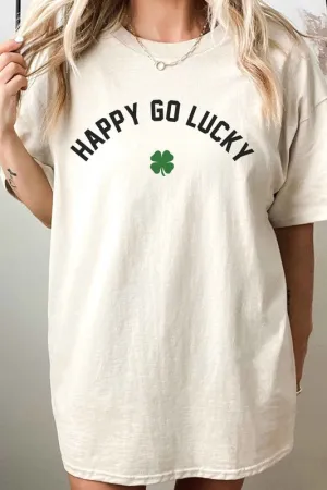 HAPPY GO LUCKY ST PATRICKS OVERSIZED TEE