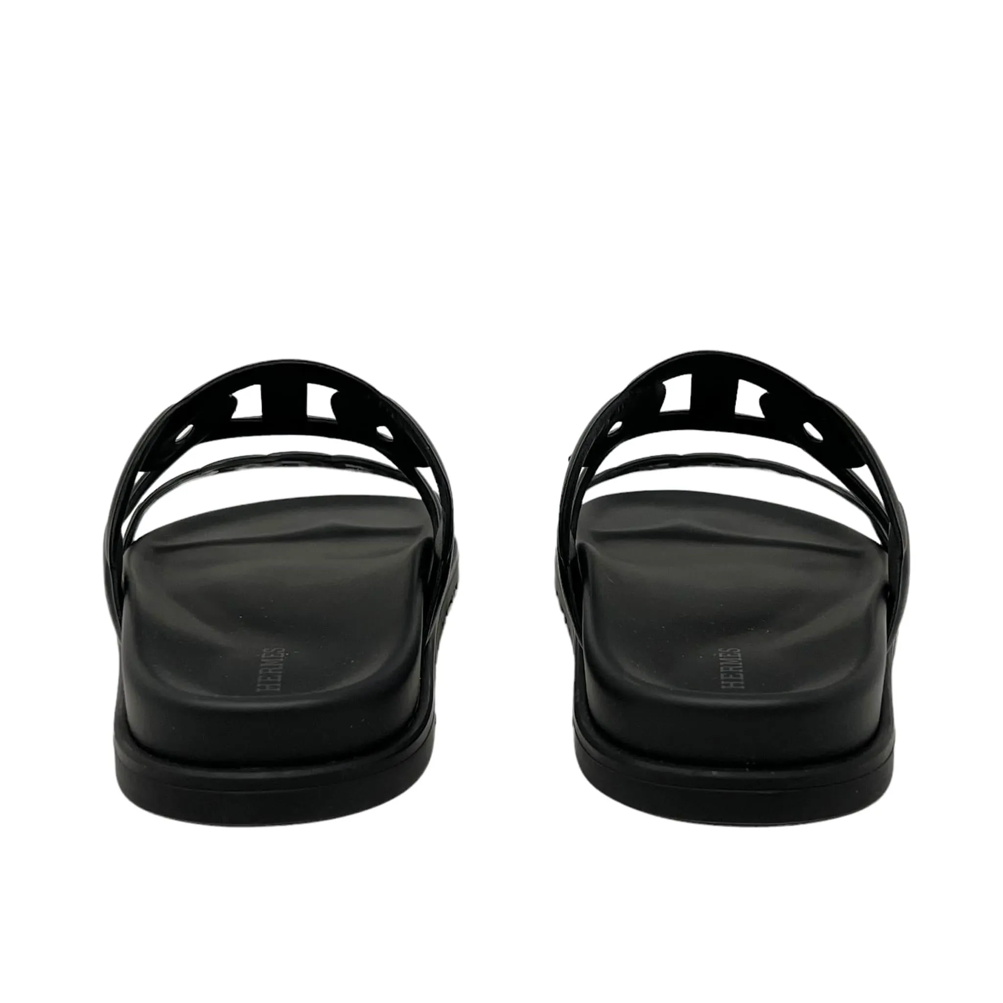 Hermes Noir Nappa Extra Sandals 36