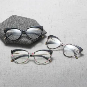 Hotony Women's Full Rim Cat Eye Acetate Frame Eyeglasses 93308