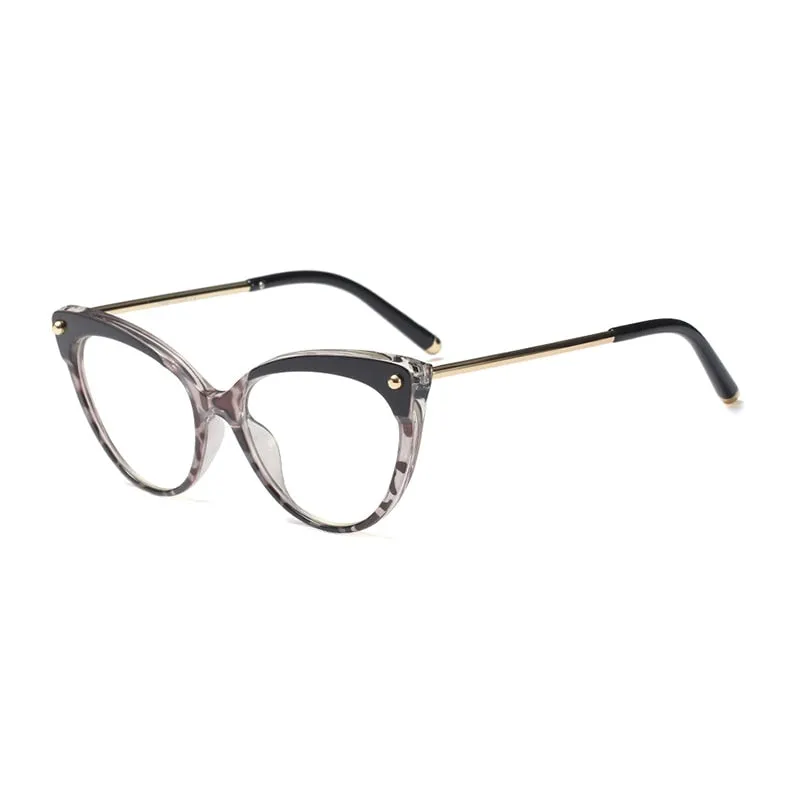 Hotony Women's Full Rim Cat Eye Acetate Frame Eyeglasses 93308