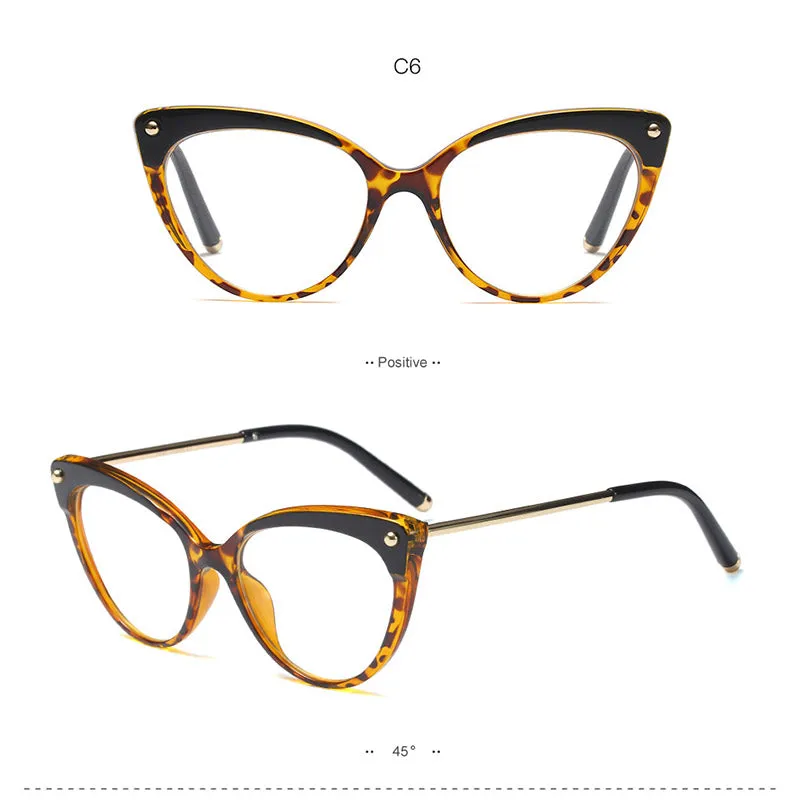 Hotony Women's Full Rim Cat Eye Acetate Frame Eyeglasses 93308