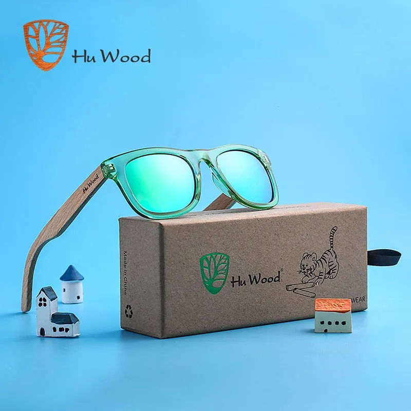 Hu Wood Kids Polarized  Sunglass Frames and Beech  Arms | 4 to 8 years